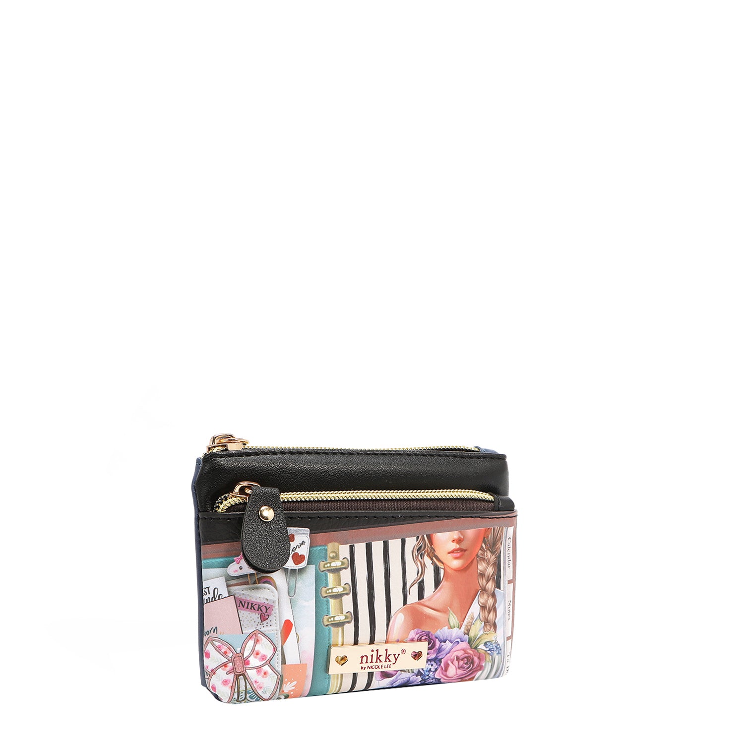 SMALL FLAT ZIPPERED WALLET (<tc>NOSTALGIA</tc>)