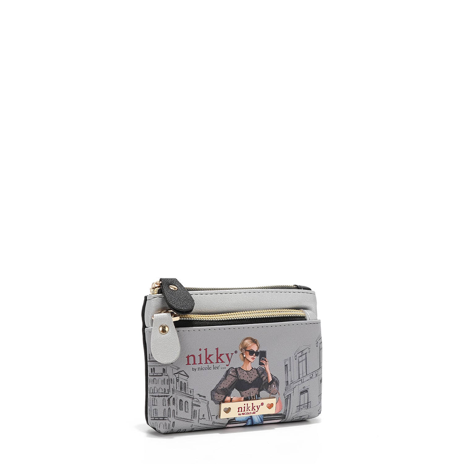 MONEDERO PEQUEÑO PLANO CON CREMALLERA (URBAN COFFEE DREAM)