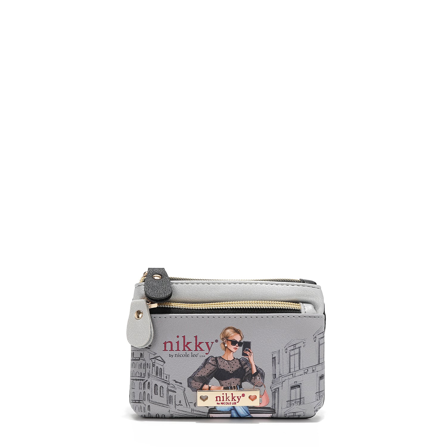 MONEDERO PEQUEÑO PLANO CON CREMALLERA (URBAN COFFEE DREAM)