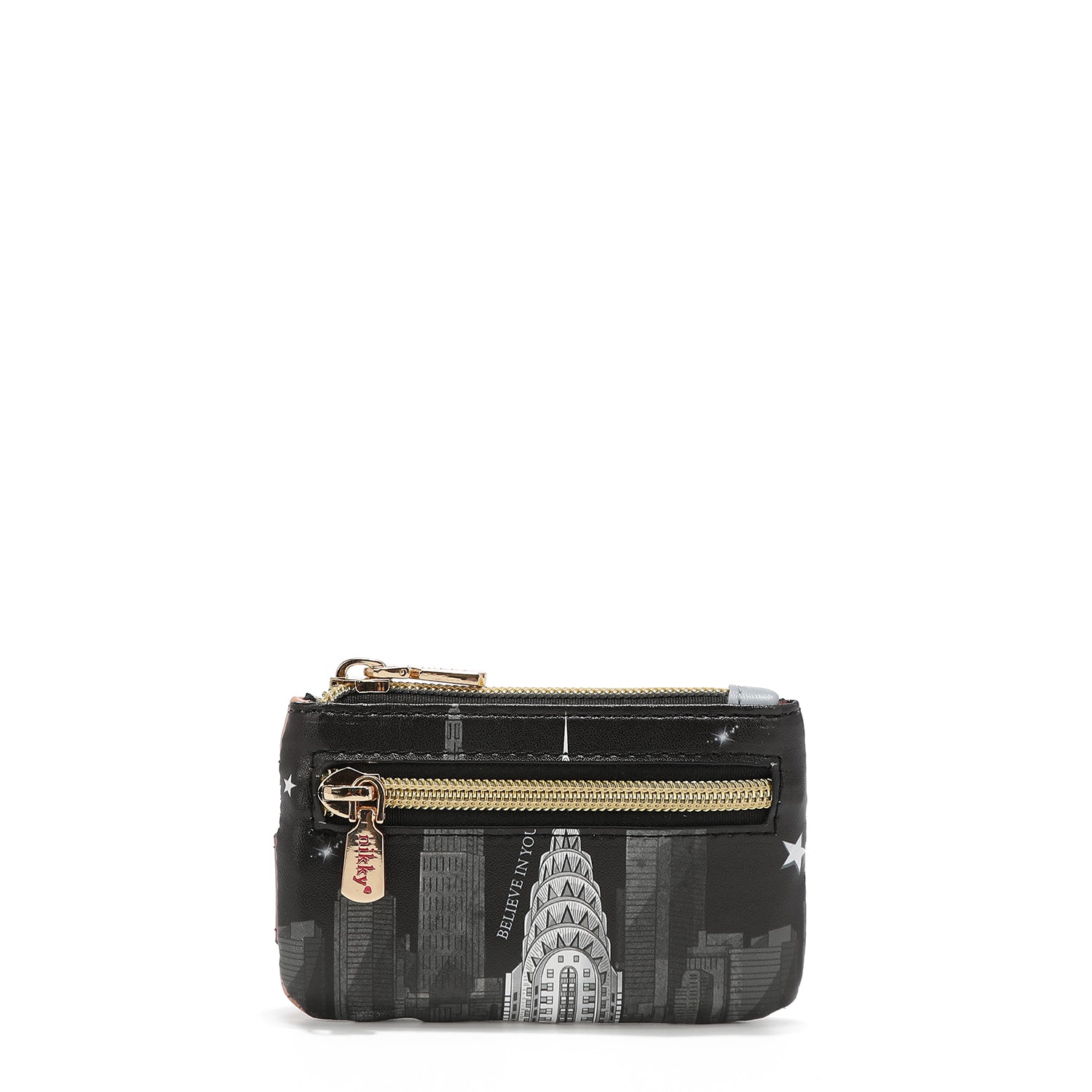 MINI PORTE-CARTES AVEC FERMETURE ÉCLAIR ET BOUTON-PRESSION <tc>DREAMER</tc>