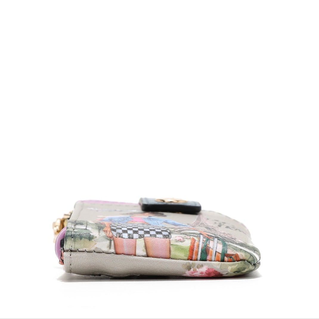 MINI CARD HOLDER WITH CLOSURE (<tc>I LIVE TO TRAVEL</tc>)