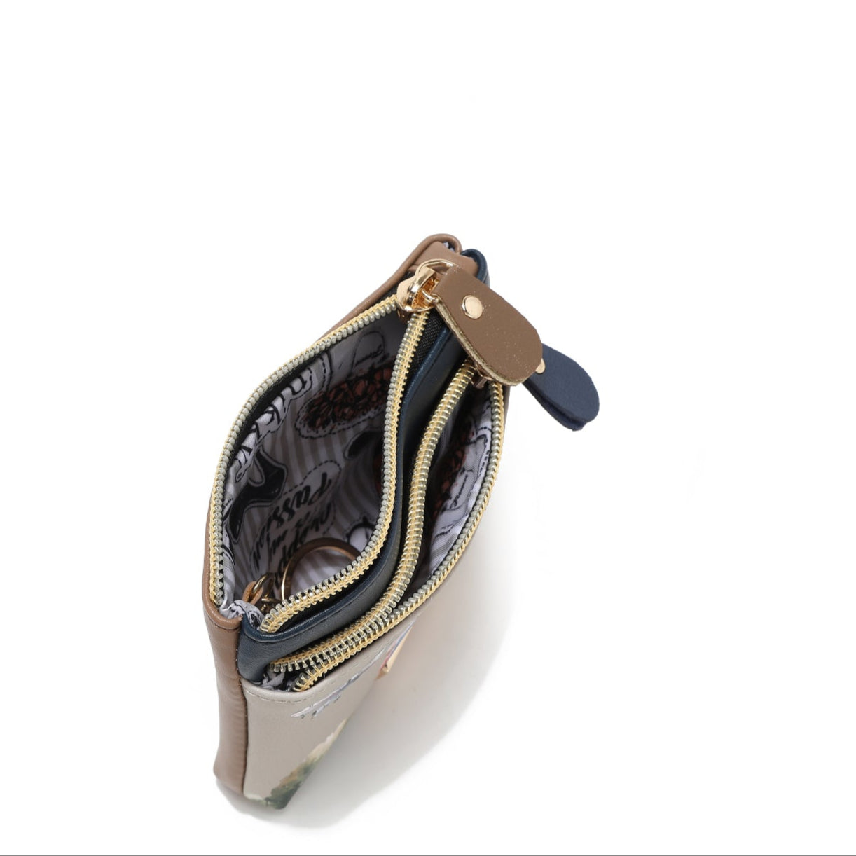 MINI CARD HOLDER WITH CLOSURE (<tc>I LIVE TO TRAVEL</tc>)