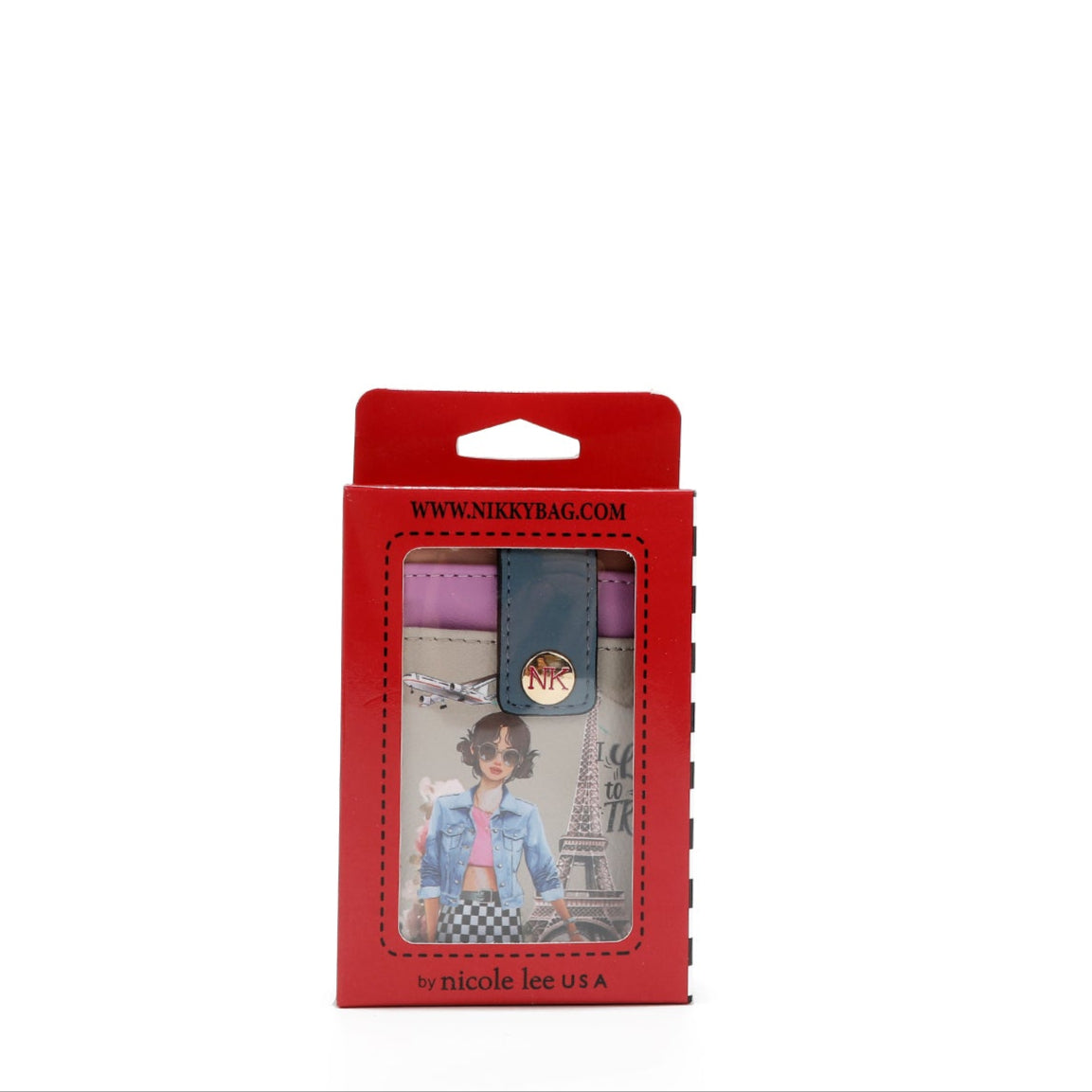 MINI CARD HOLDER WITH CLOSURE (<tc>I LIVE TO TRAVEL</tc>)