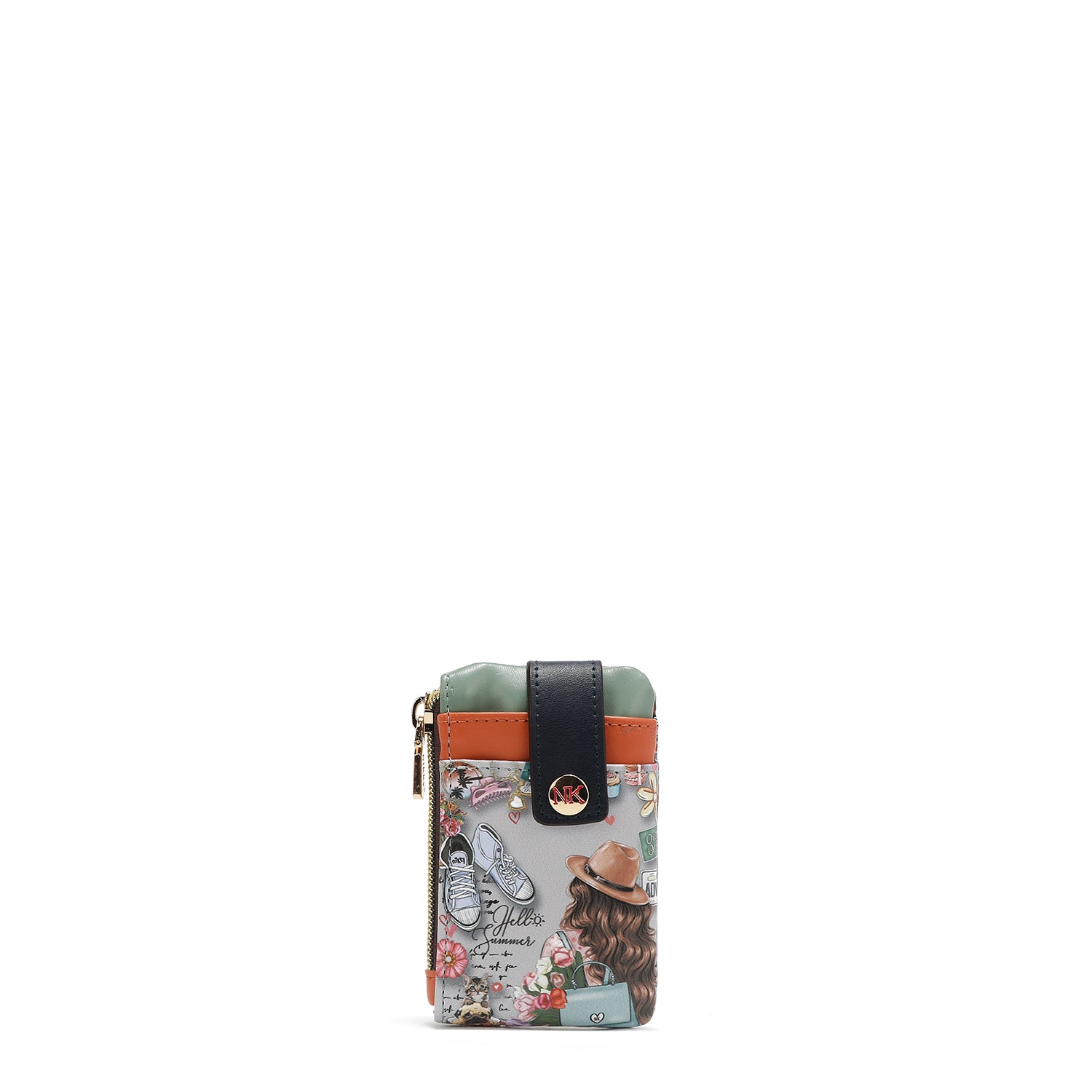 MINI-KARTENHALTER MIT REISSVERSCHLUSS UND DRUCKKNOPF <tc><tc>Nikky</tc></tc> WORLD