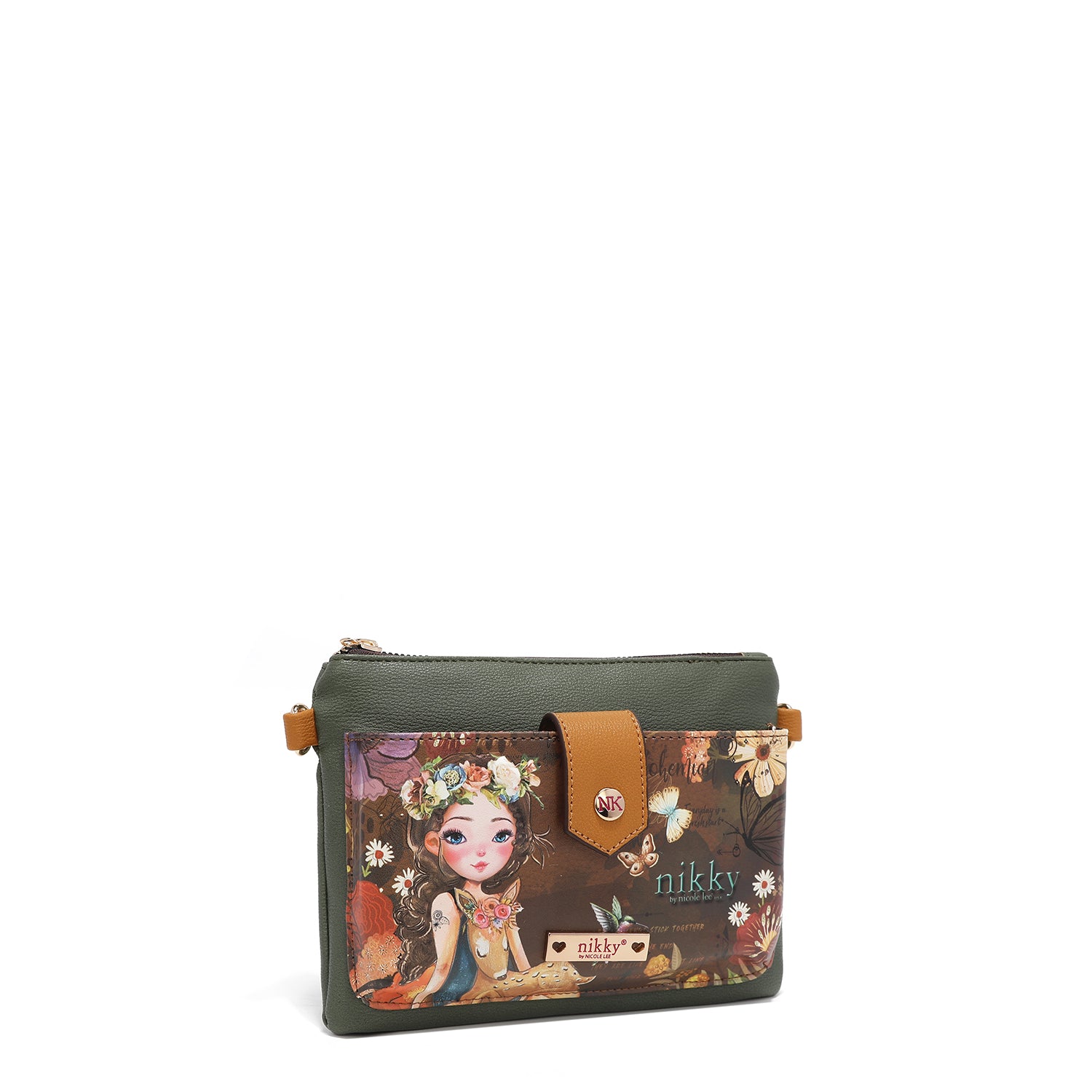 Zip e snap compactos bandolera