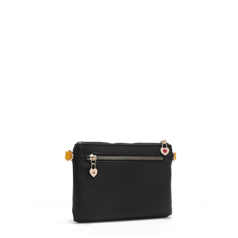 CROSSBODY BAG WITH ZIP AND BUTTON CLOSURE (<tc>NIKKY GOES SHOPPING</tc> )