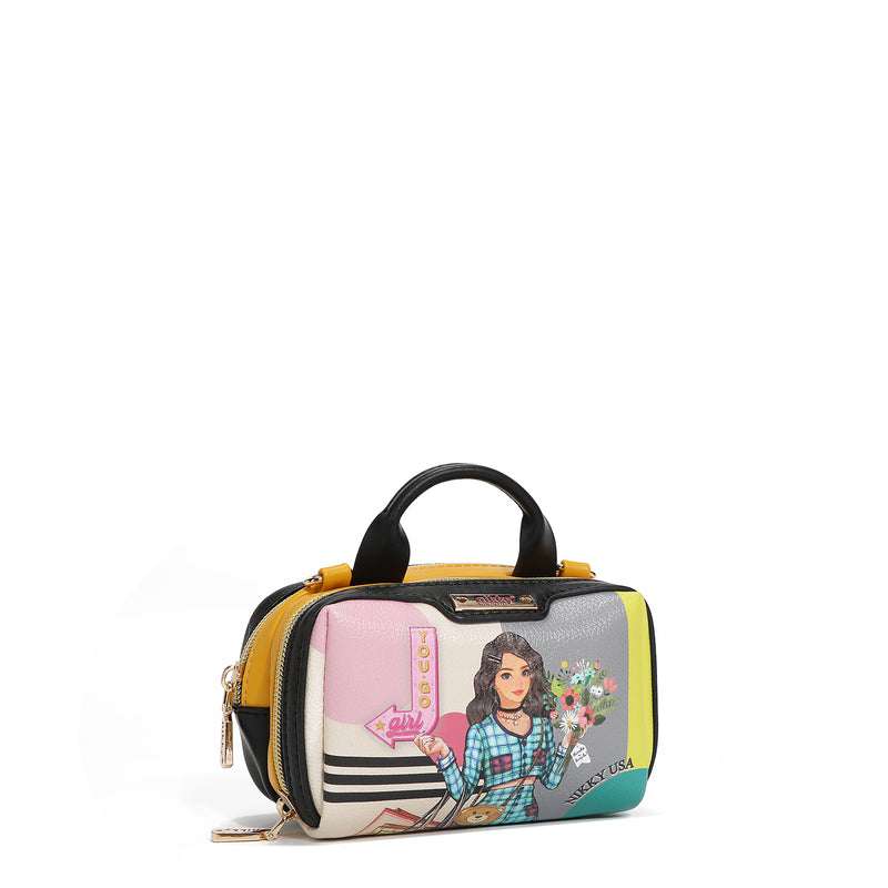 BOSTON MINI BOLSA CROSSBODY COM ZÍPER DUPLO (<tc>NIKKY GOES SHOPPING</tc> )