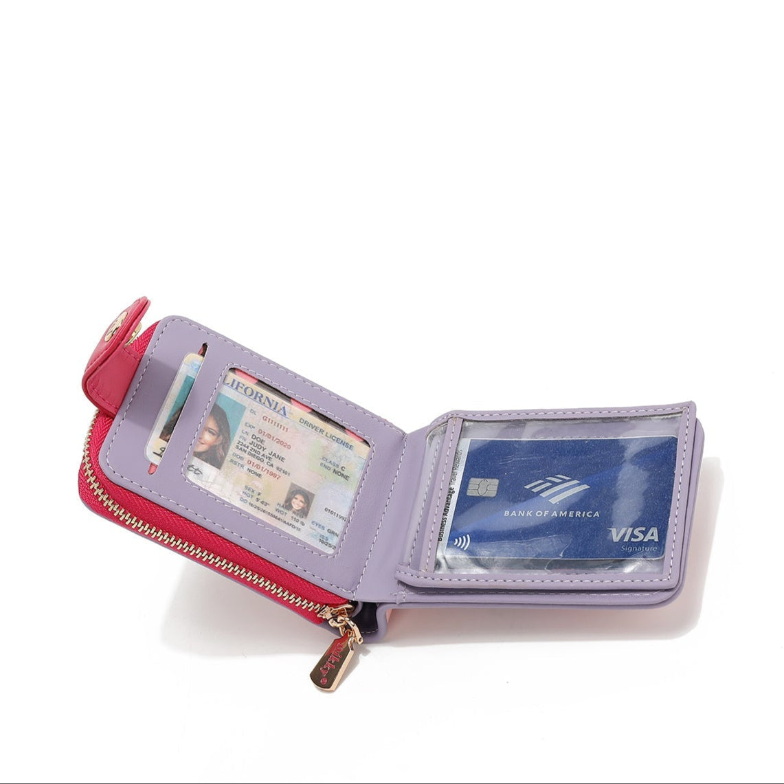 CARTEIRA COMPACTA DOBRÁVEL (<tc>I LIVE TO TRAVEL</tc>)