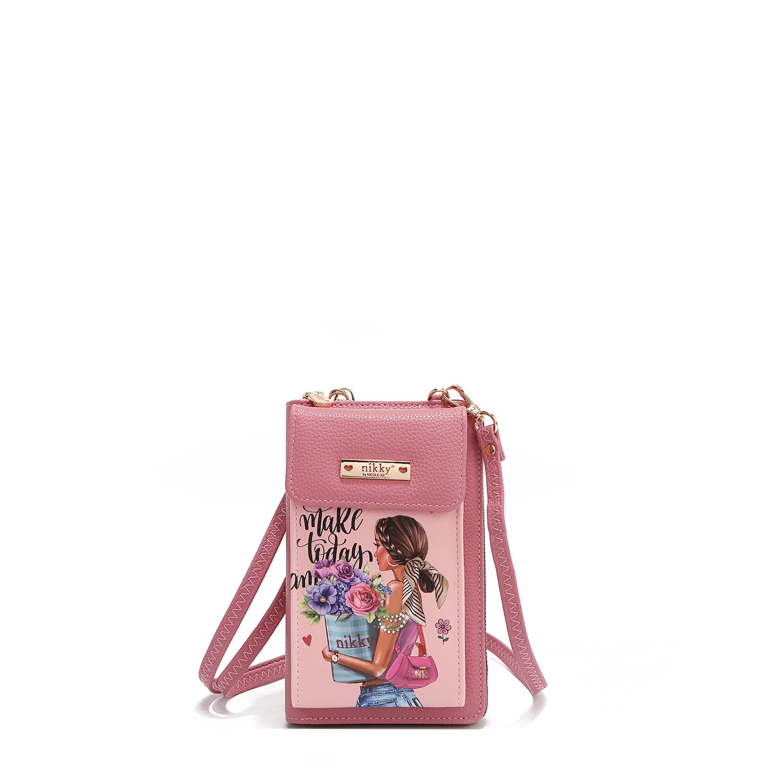 HANDY-UMHÄNGERTASCHE/BRIEFTASCHE (<tc>FLOWER DAY</tc>)