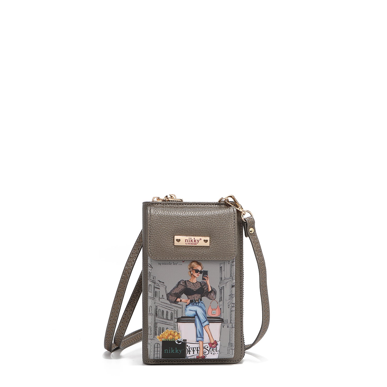 HANDY-UMHÄNGERTASCHE/BRIEFTASCHE (<tc>URBAN COFFEE DREAM</tc>)