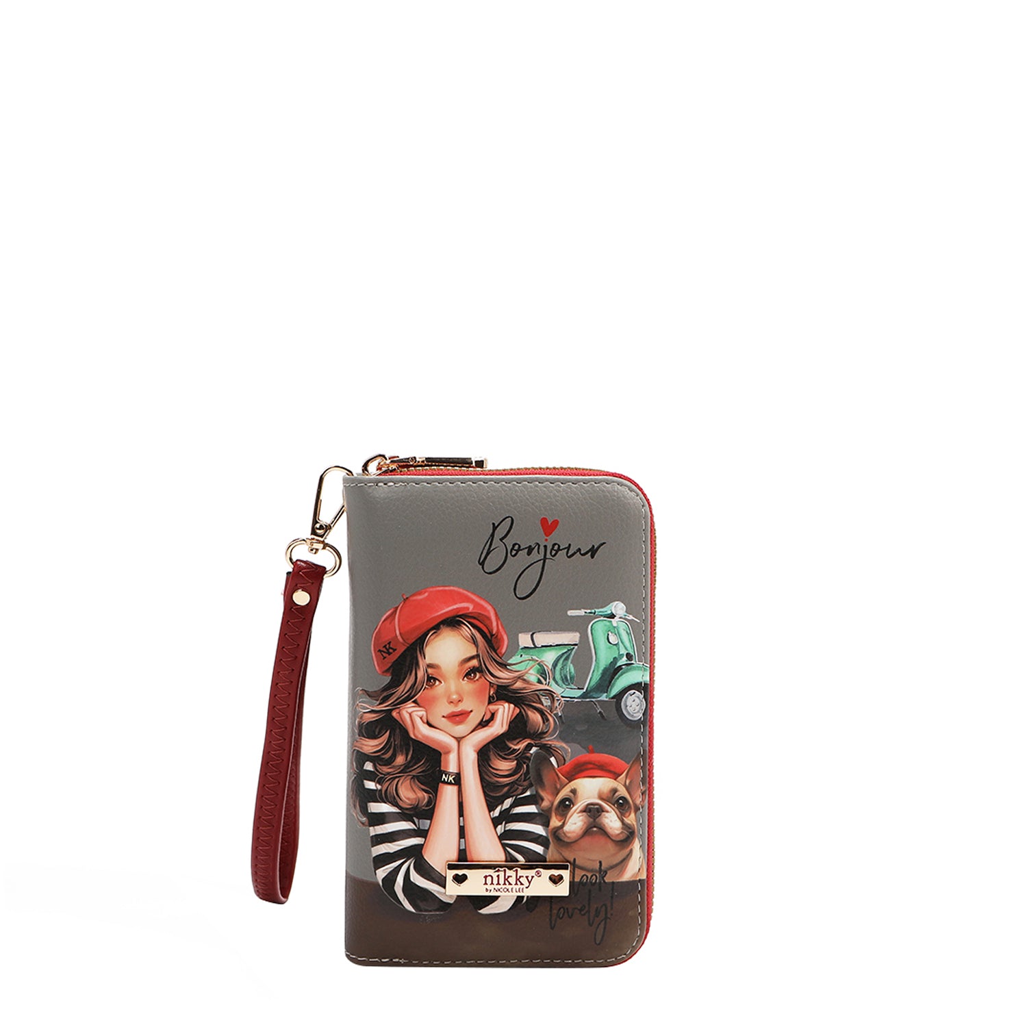 CARTEIRA MÉDIA COM ZÍPER DUPLO (<tc>EIFFEL DREAMS</tc>)