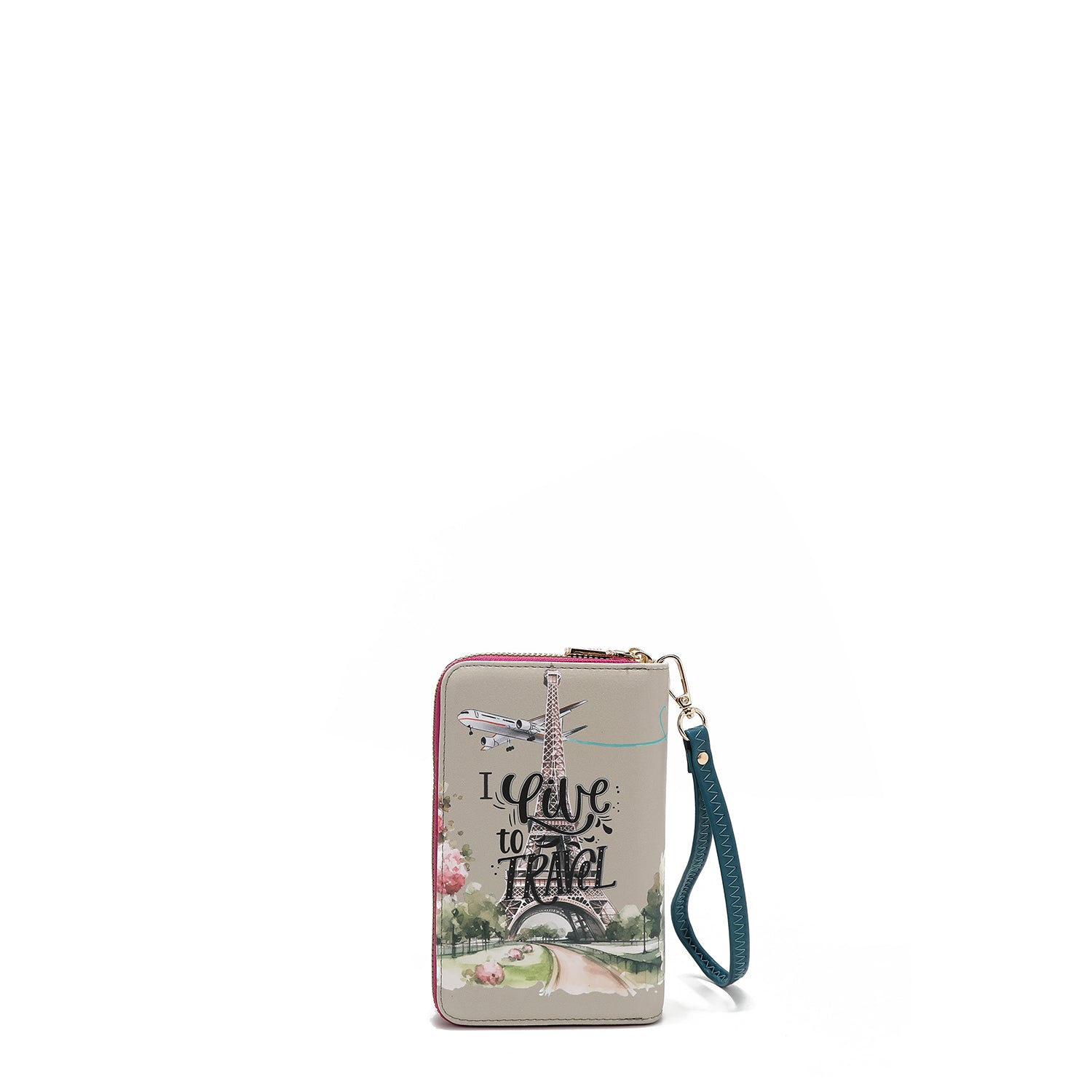 MEDIUM WALLET WITH DOUBLE ZIPPER (<tc>I LIVE TO TRAVEL</tc>)