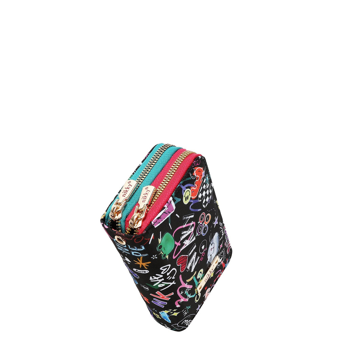 CARTERA MEDIANA CON DOBLE CREMALLERA (JUST FOR FUN-NEGRO)
