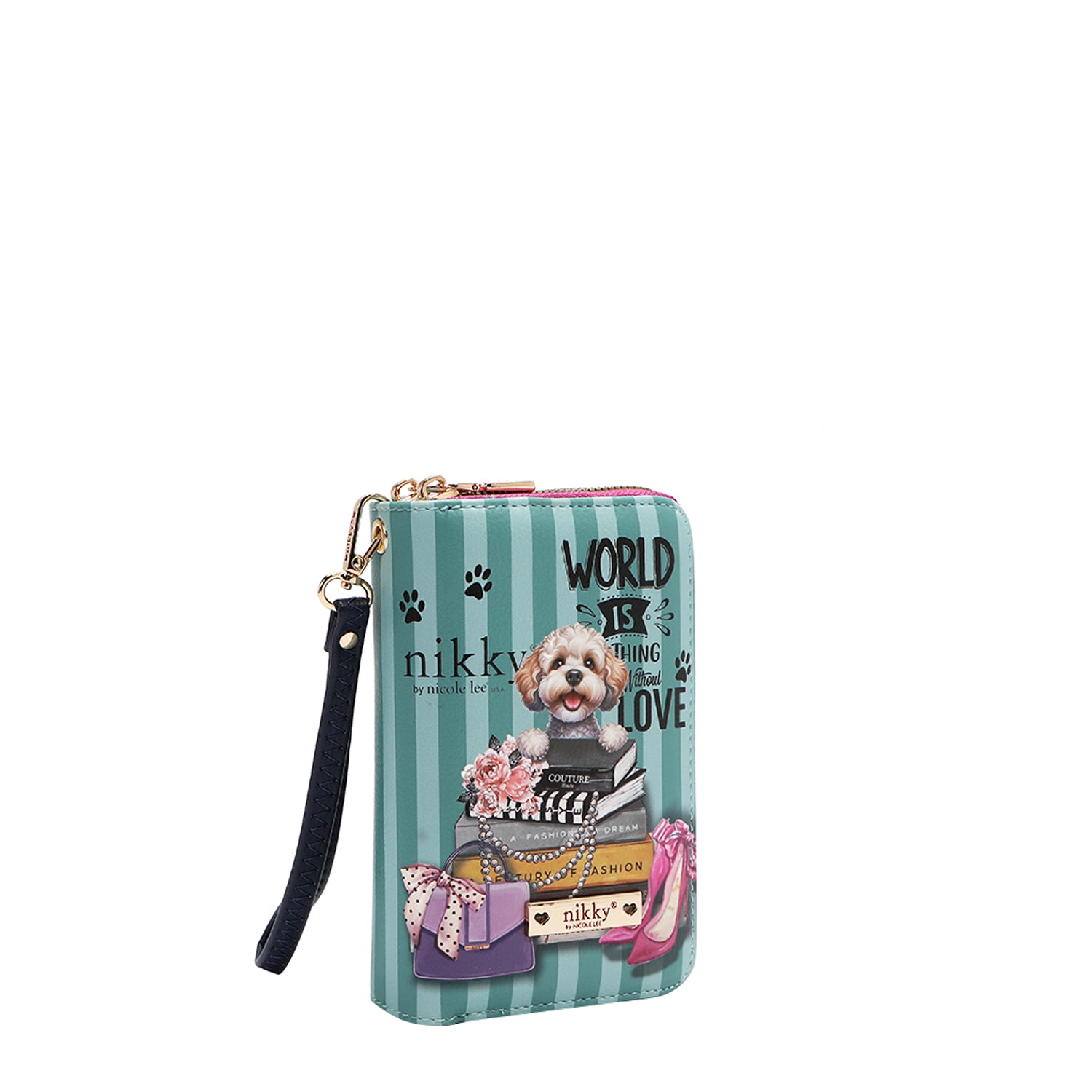 CARTEIRA MÉDIA COM ZÍPER DUPLO (FEITA PARA TE AMAR)