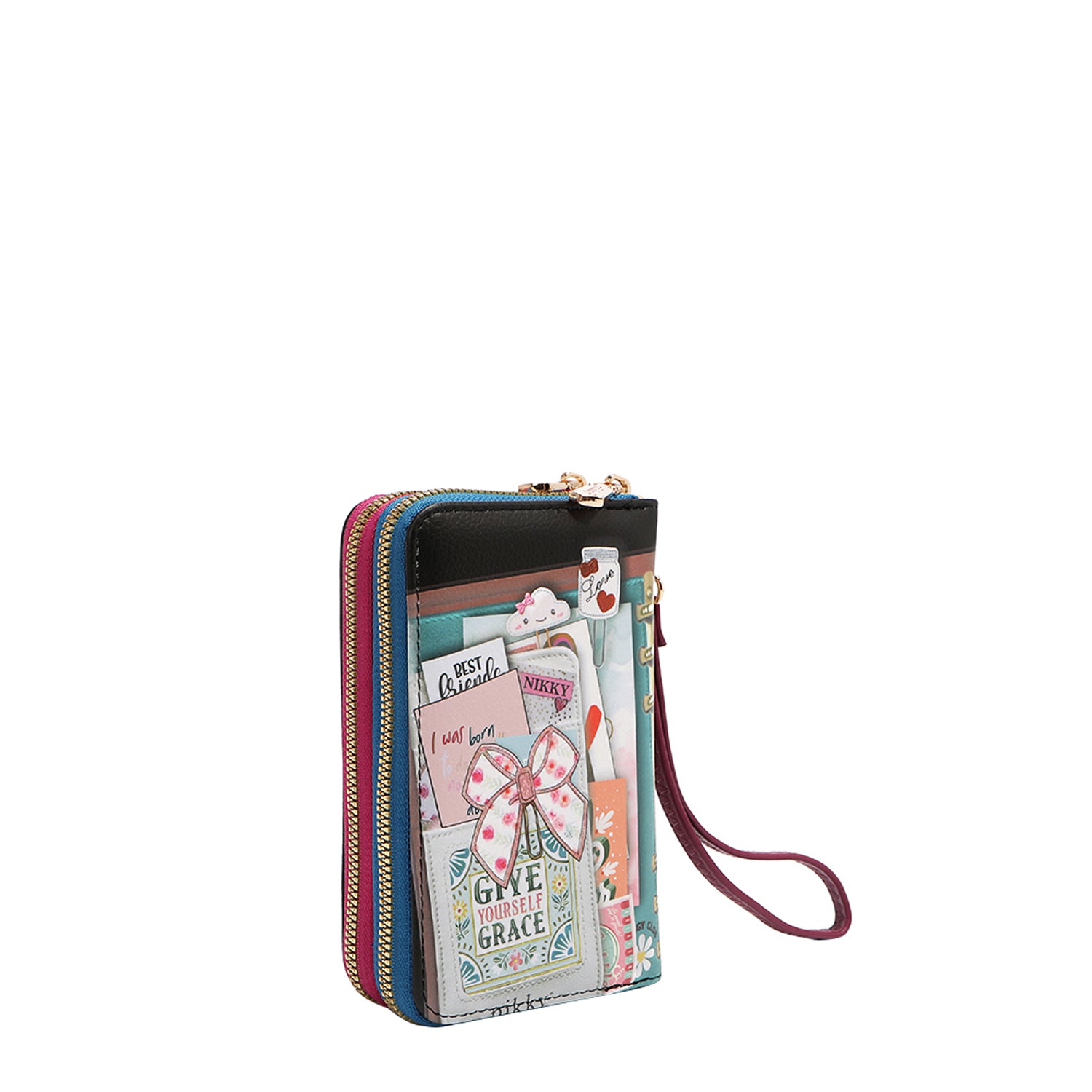 PORTEFEUILLE MOYEN AVEC DOUBLE FERMETURE ÉCLAIR (<tc>NOSTALGIA</tc>)