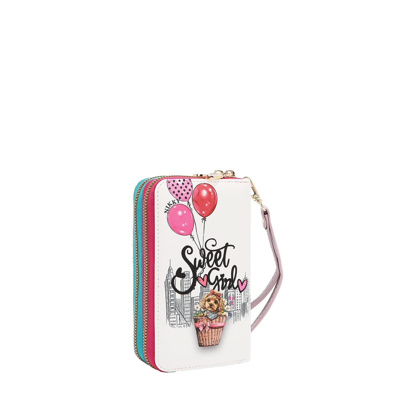 MEDIUM-SIZED DOUBLE ZIPPER WALLET (<tc>SWEET GIRL</tc>)
