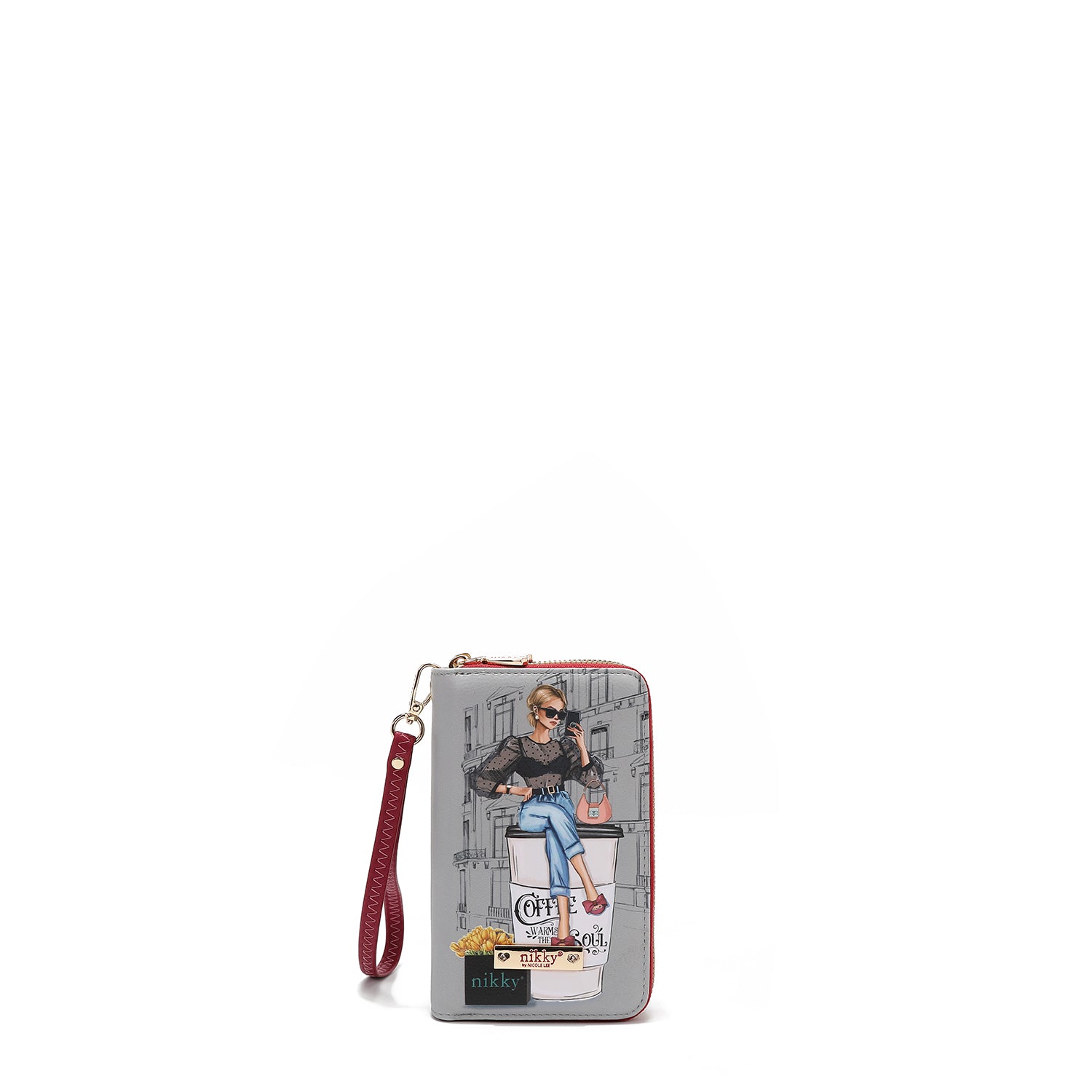 CARTERA MEDIANA CON DOBLE CREMALLERA (URBAN COFFEE DREAM)