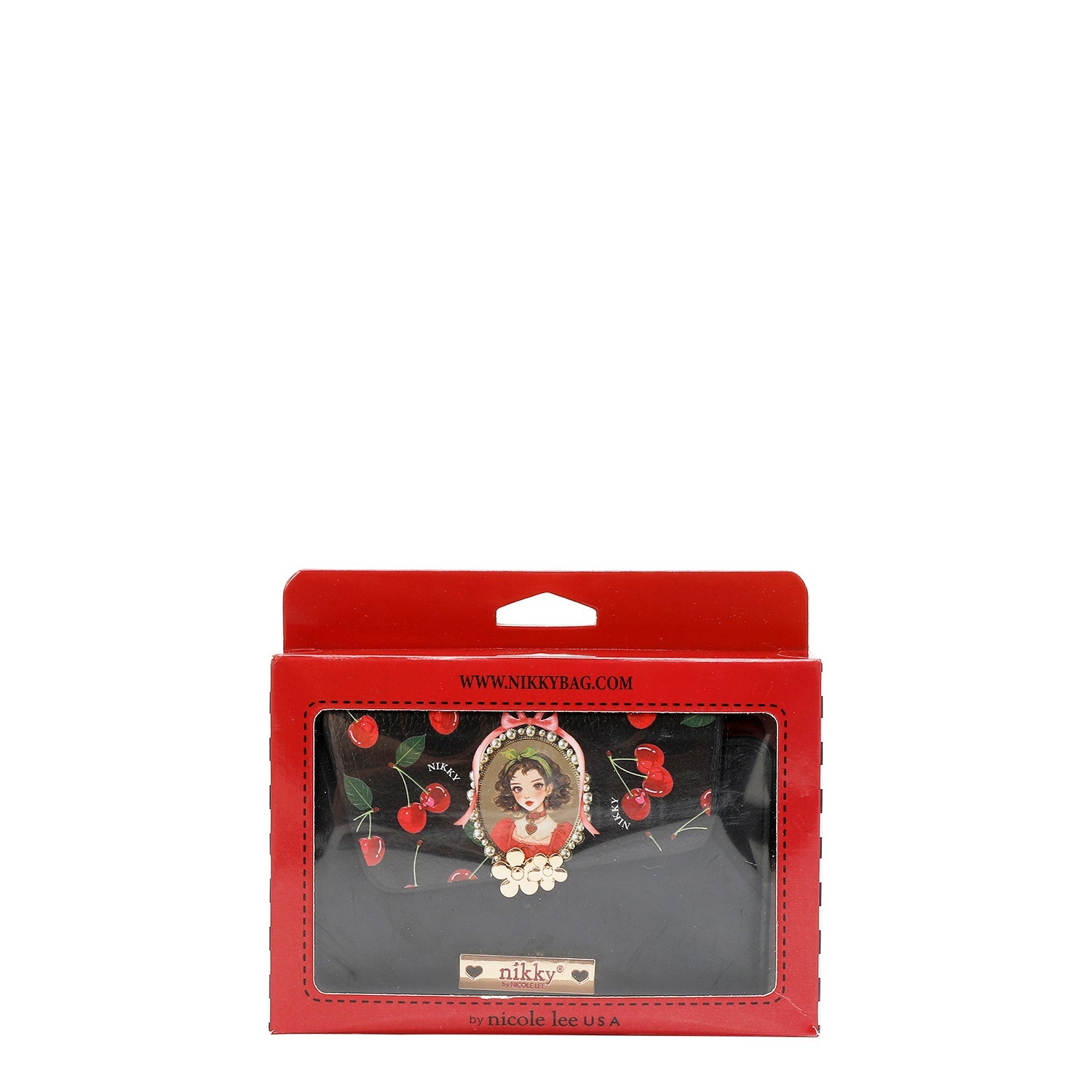 SMALL FOLDING WALLET <tc>NIKKY</tc> (<tc>CHERRY LIPS</tc>-BLACK)