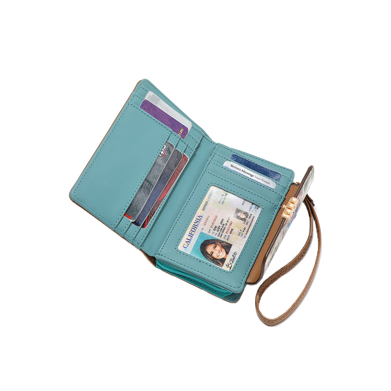 CARTEIRA PEQUENA DOBRÁVEL <tc>NIKKY</tc> (<tc>I LIVE TO TRAVEL</tc>)