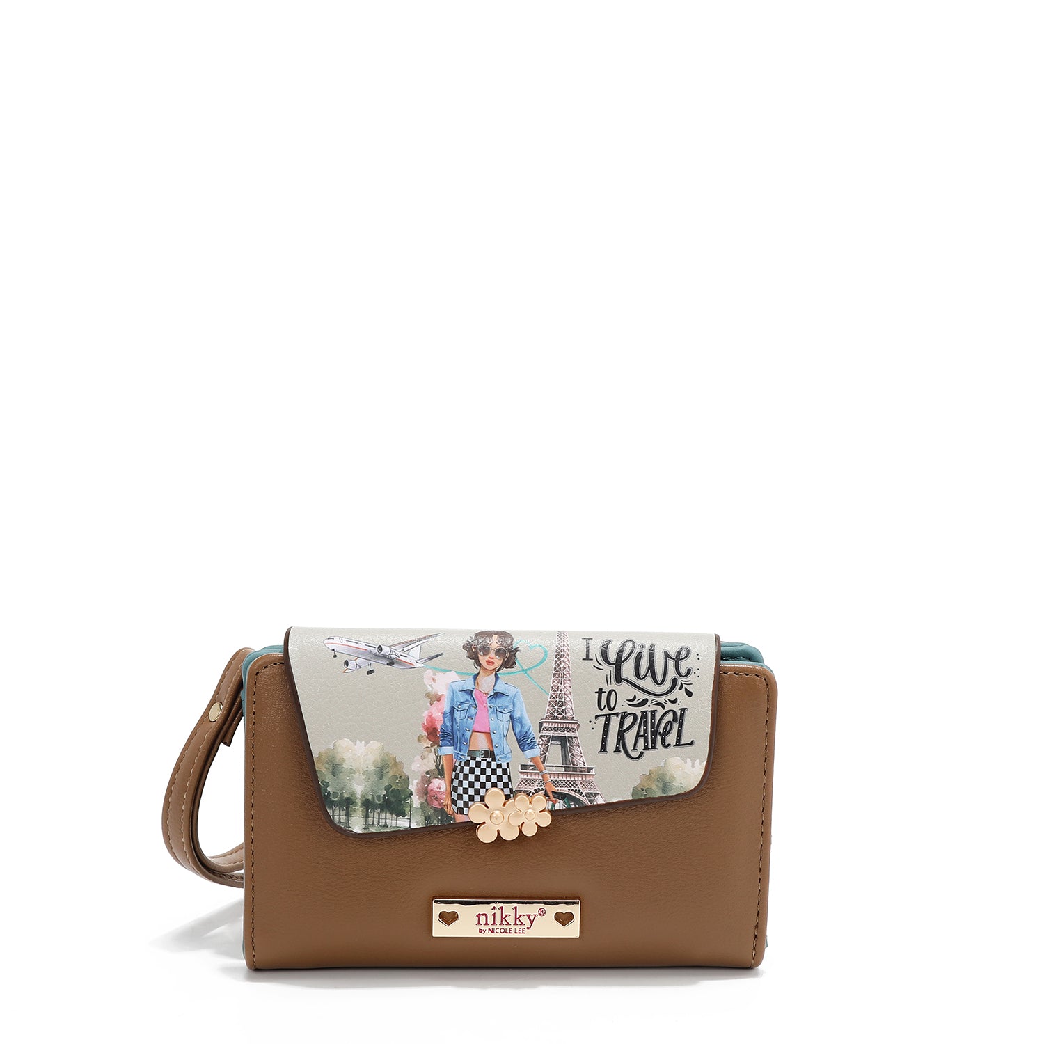 CARTERA PLEGABLE PEQUEÑA NIKKY (I LIVE TO TRAVEL)
