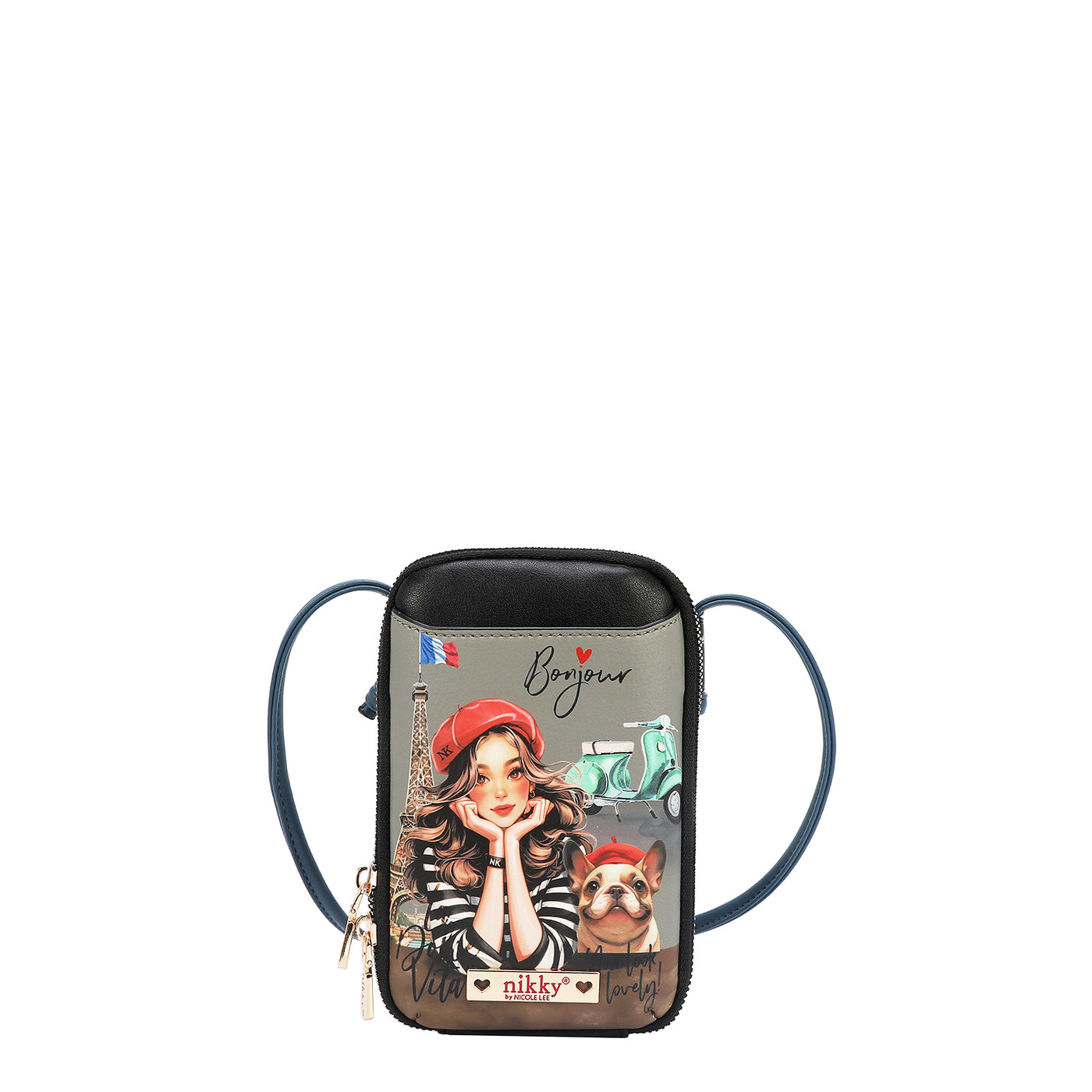 ニッポ BOLSO CRUZADO CON CREMALLERA PARA TELÉFONO/CARTERA (EIFFEL DREAMS