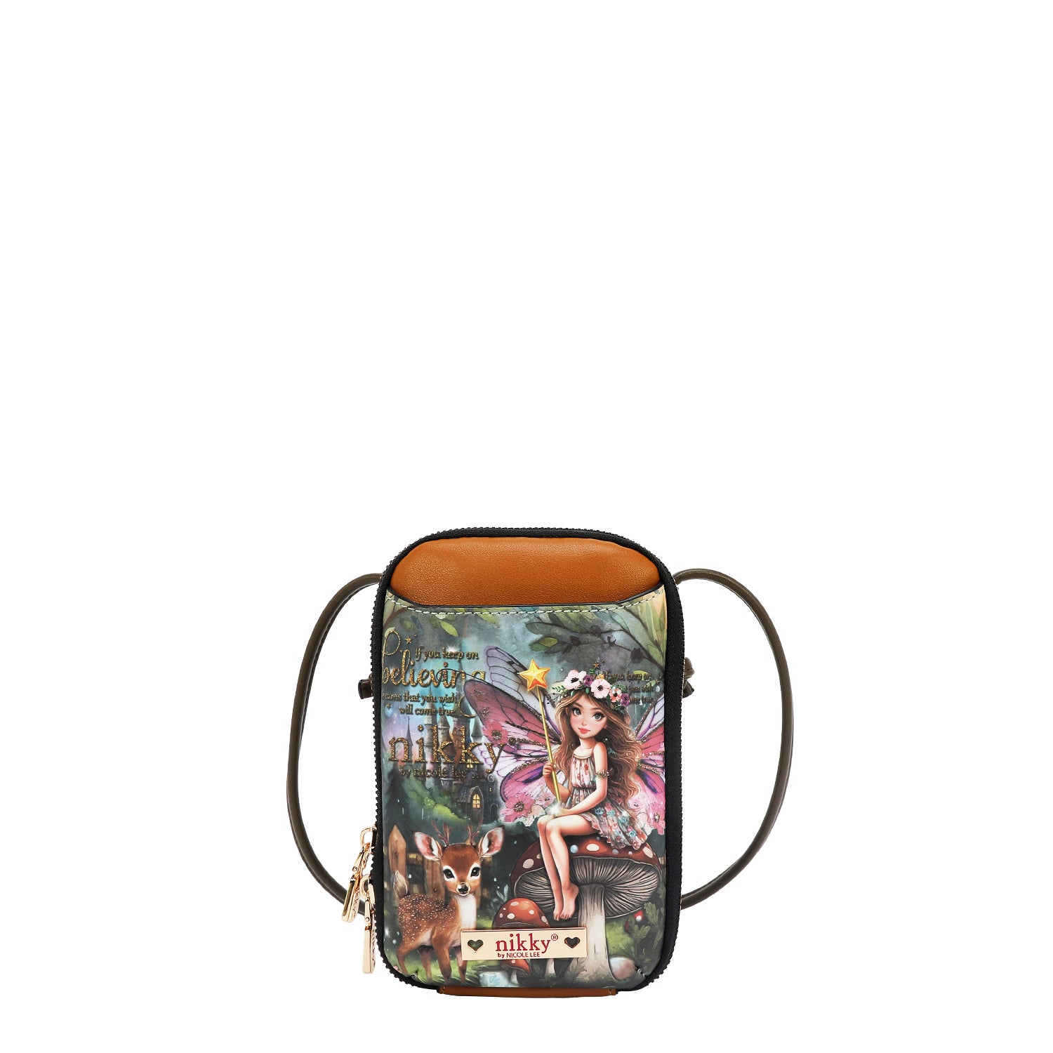 BOLSA TIRACOLAR COM ZÍPER PARA CELULAR/CARTEIRA (<tc>FAIRY TALE</tc>)