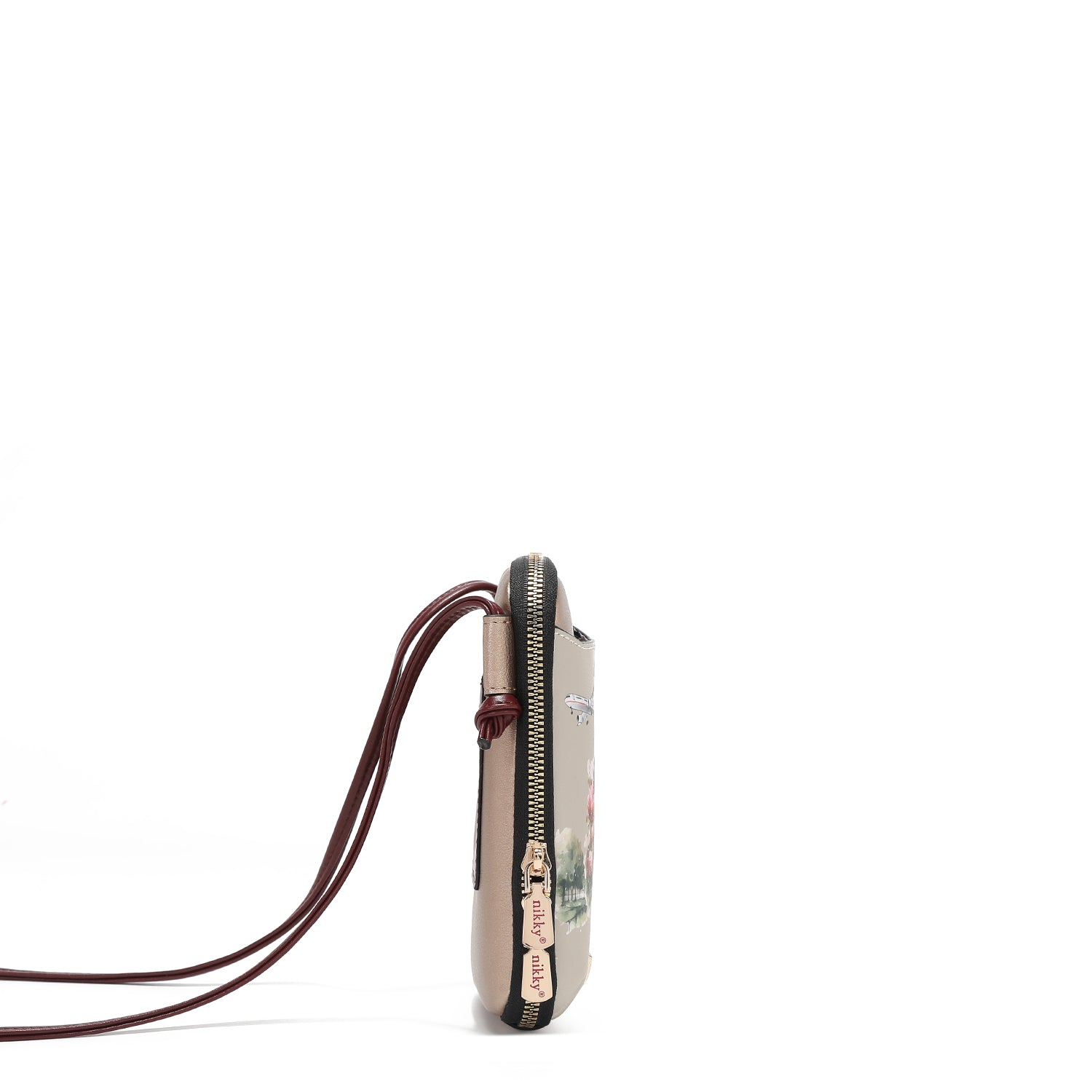 SAC BANDOULIÈRE AVEC FERMETURE ÉCLAIR POUR TÉLÉPHONE/PORTEFEUILLE (<tc>I LIVE TO TRAVEL</tc>)