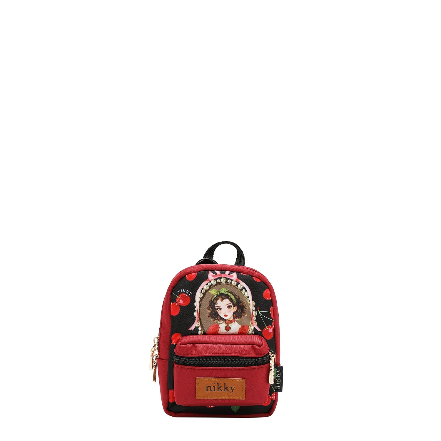 MINI BACKPACK WALLET (CHERRY LIPS-BLACK)