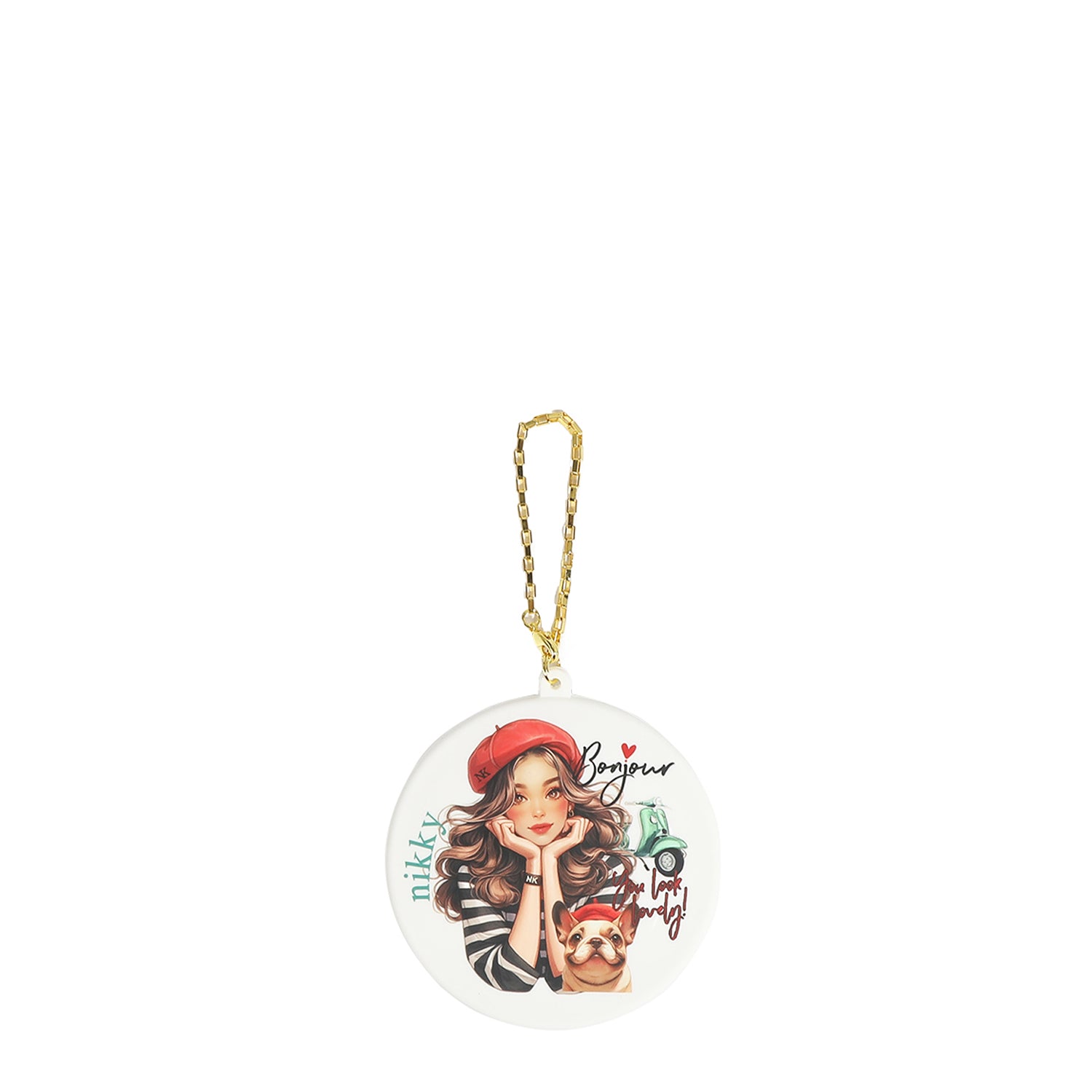 SPECCHIO COMPATTO IN SILICONE (<tc>EIFFEL DREAMS</tc> BIANCO)