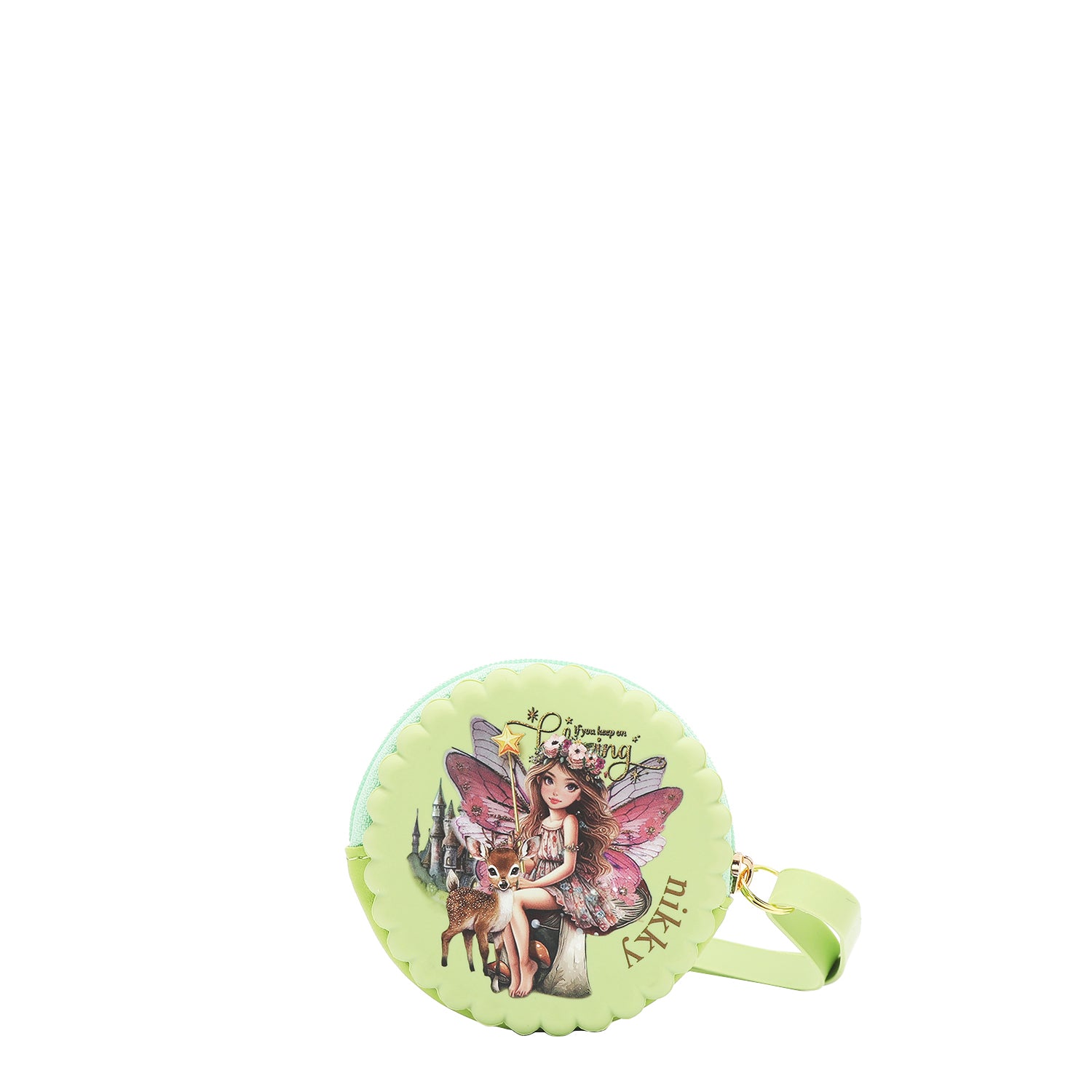 CASSA ROTONDA IN SILICONE CON BRACCIALE (<tc>FAIRY TALE</tc> VERDE)