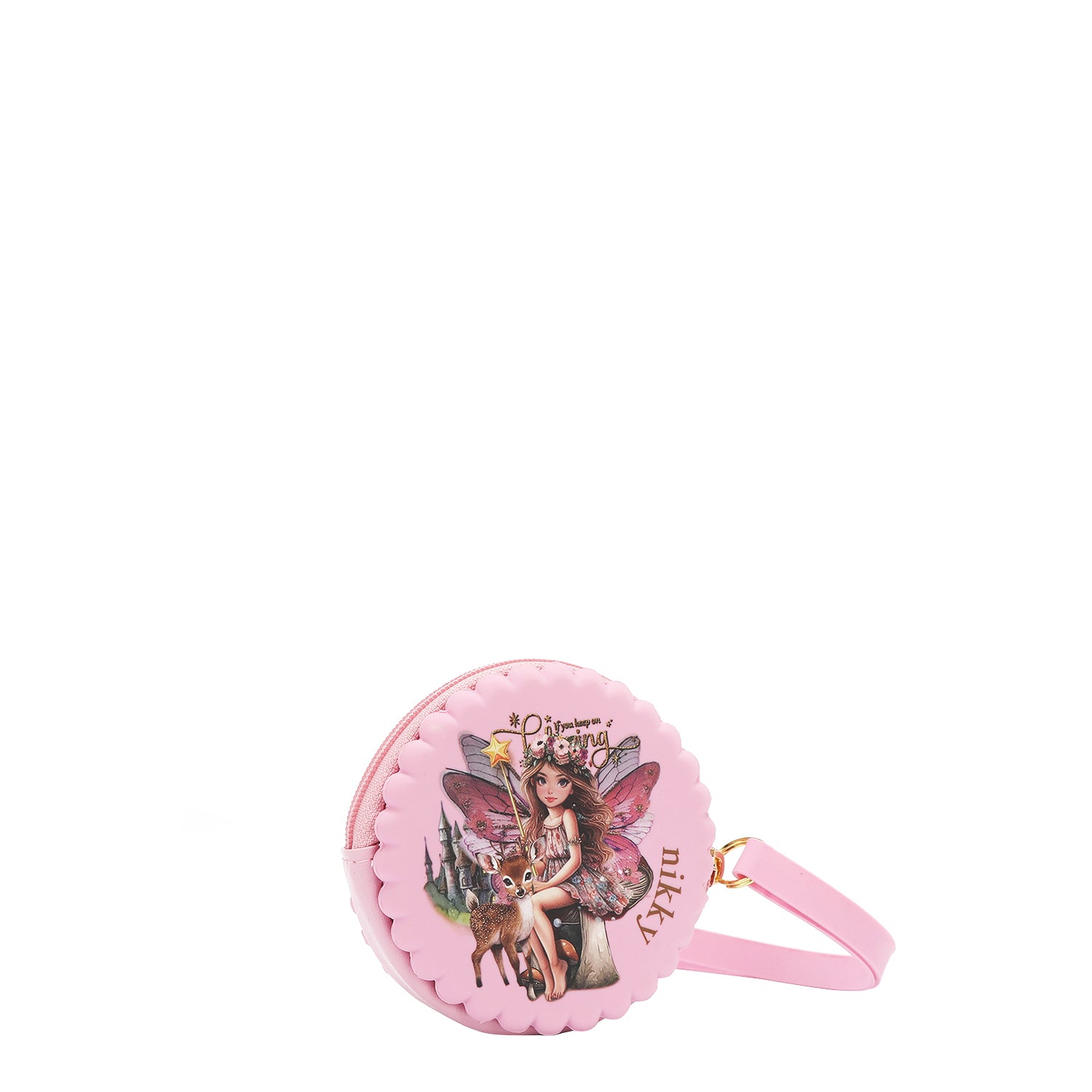 CASSA ROTONDA IN SILICONE CON BRACCIALE (<tc>FAIRY TALE</tc> ROSA)