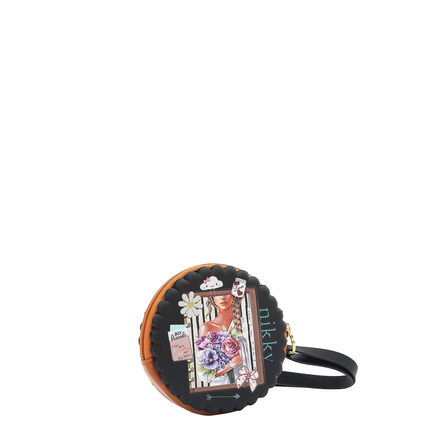 CASSA ROTONDA IN SILICONE CON BRACCIALE (<tc>NOSTALGIA</tc> NERO)