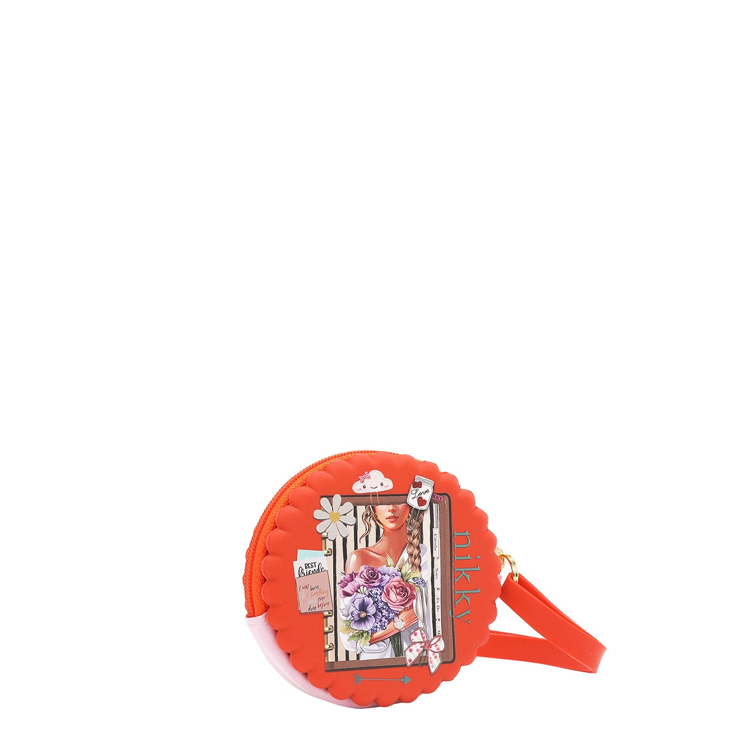 CASSA ROTONDA IN SILICONE CON BRACCIALE (<tc>NOSTALGIA</tc> ARANCIA)
