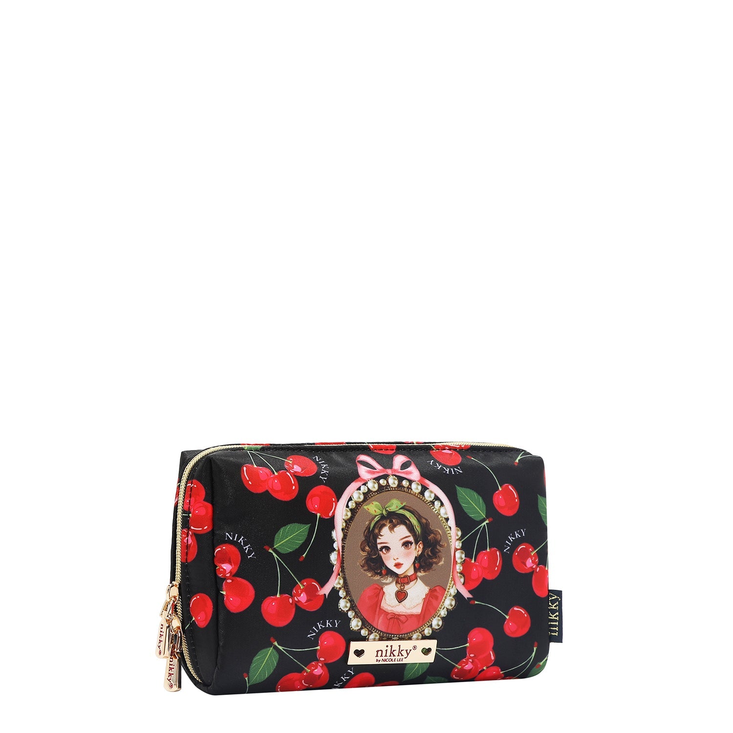 BORSA PER COSMETICI (<tc>CHERRY LIPS</tc>-NERO)