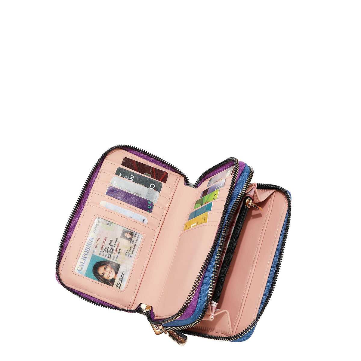 CARTERA CON DOBLE CREMALLERA (GLAMOROUS WALK-BLANCO)