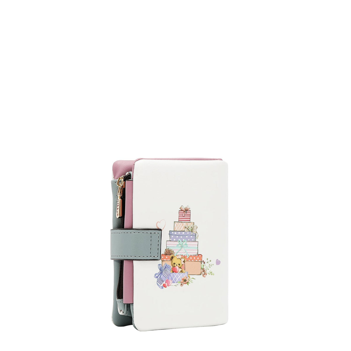 PORTAFOGLIO TRIPLA ZIP (GLAMOROUS WALK-WHITE)