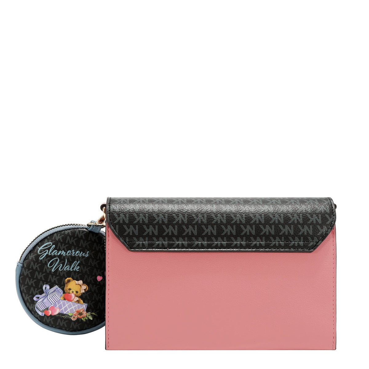 BORSA A TRACOLLA 2 PEZZI (GLAMOROUS WALK - NERO)
