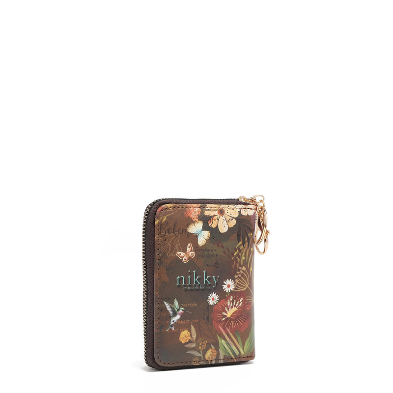 ACCORDION CARD HOLDER WITH ZIPPER