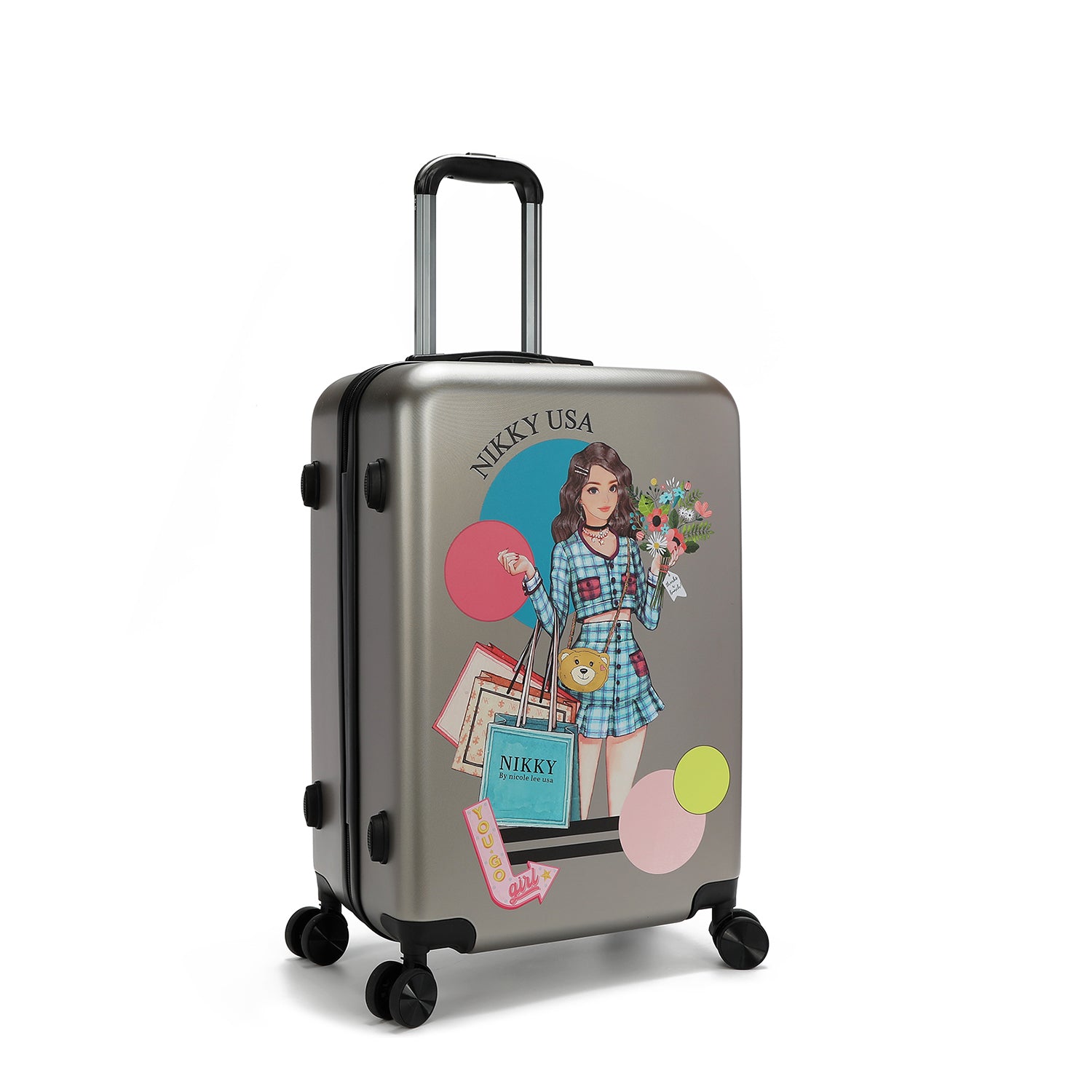 LOT DE 2 VALISES EN PLASTIQUE ABS <tc>NIKKY GOES SHOPPING</tc>