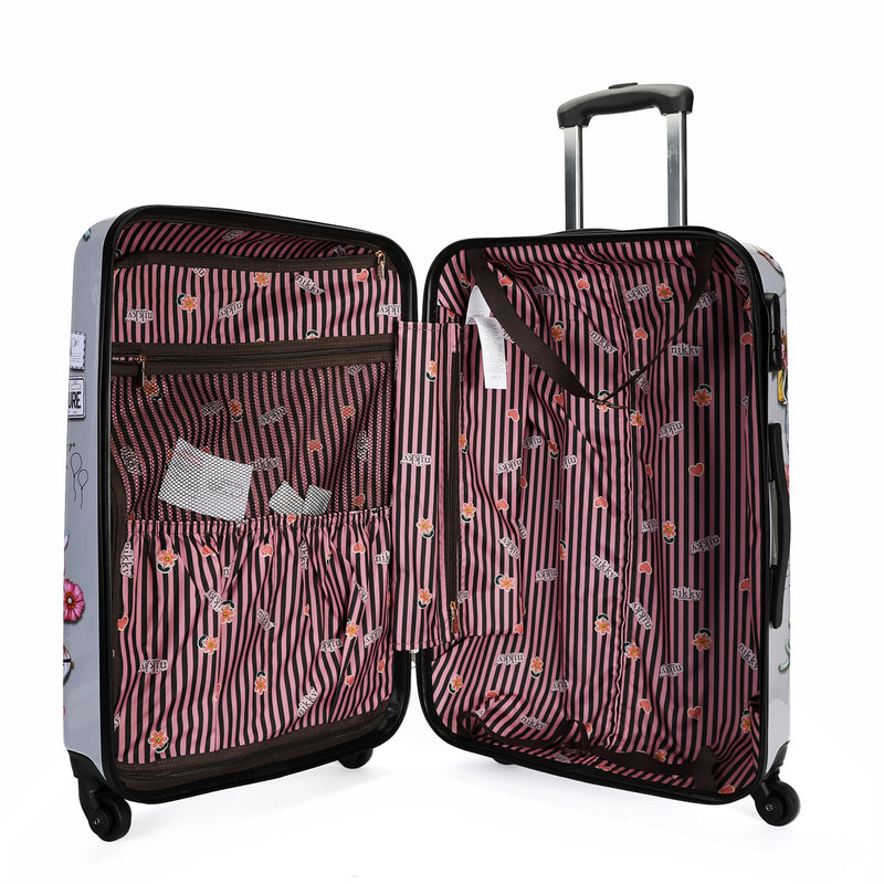 SET OF 2 ABS PLASTIC SUITCASES <tc>STEP BY STEP</tc>
