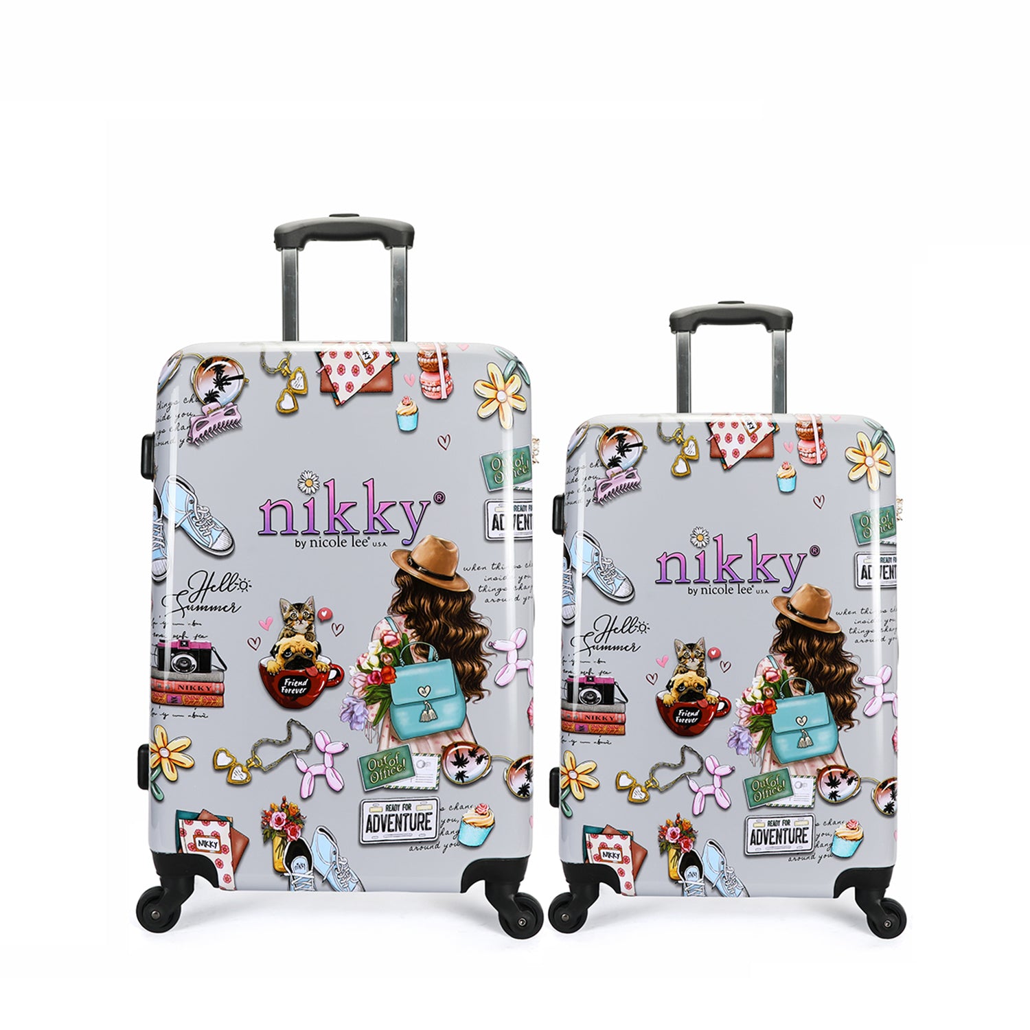 CONJUNTO DE 2 MALAS DE PLÁSTICO ABS <tc>NIKKY WORLD</tc>