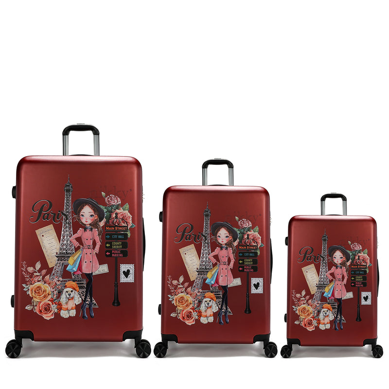 SET OF 3 RIGID SUITCASES (<tc><tc>Emily Goes Paris</tc></tc>)