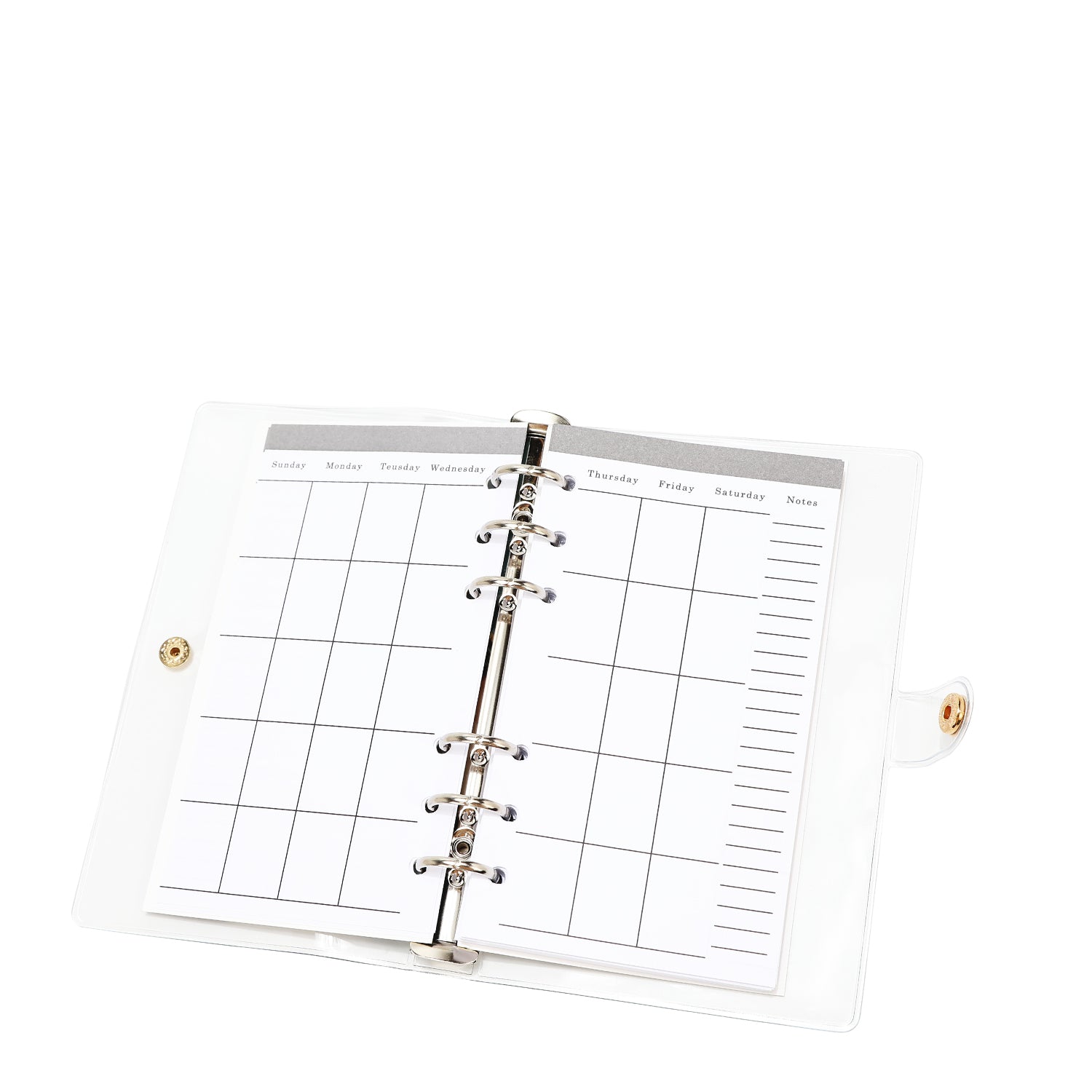 AGENDA CON ANILLAS Y CUBIERTA TRANSPARENTE (REFLECTION OF LOVE)