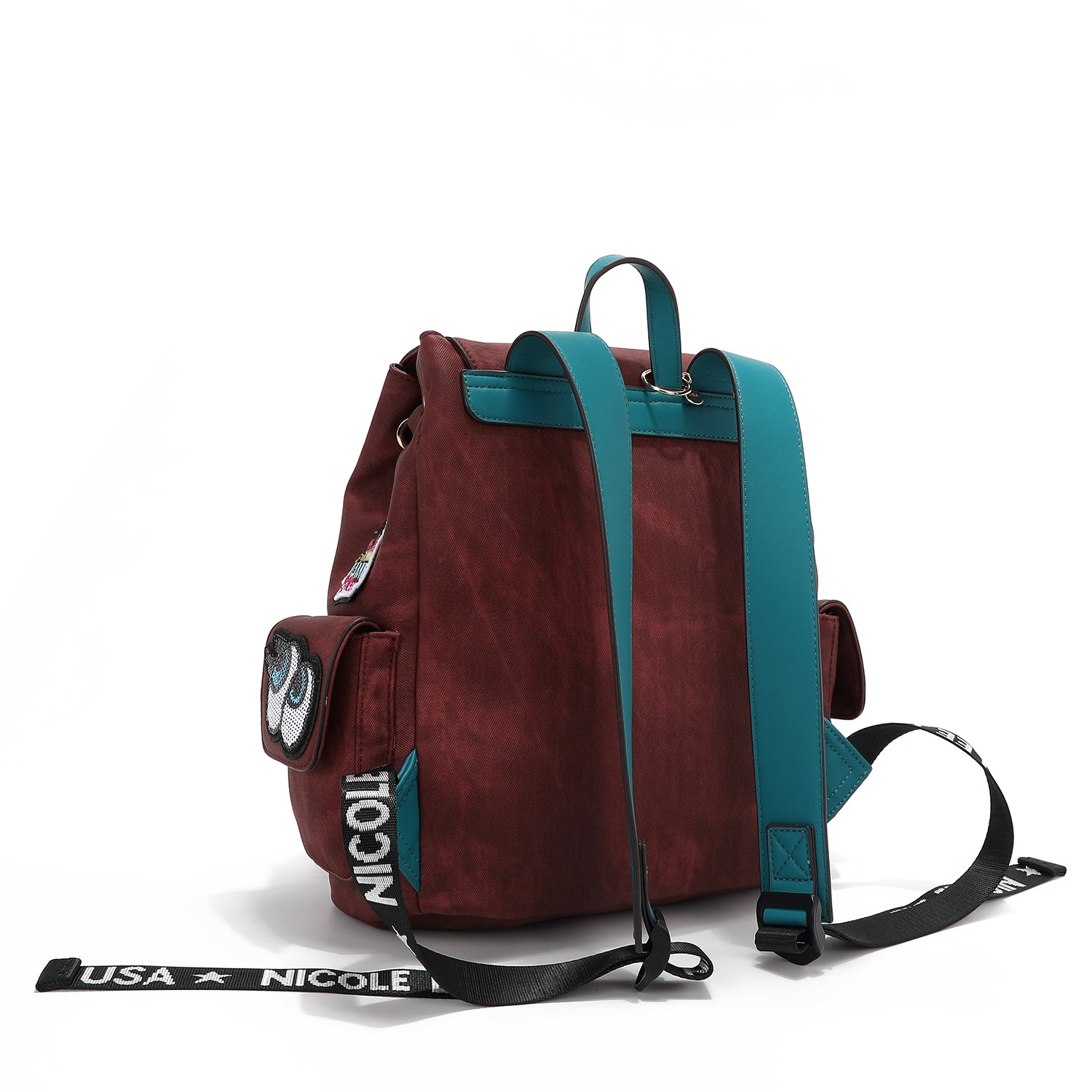 ZAINO CON TOPPE MULTIPLE (ROSSO)