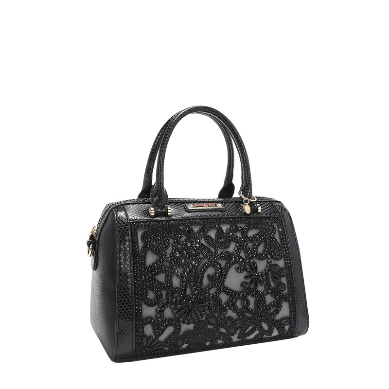 SAC BOSTON AVEC DENTELLE (NOIR)