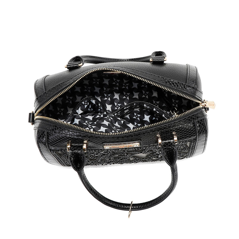 SAC BOSTON AVEC DENTELLE (NOIR)