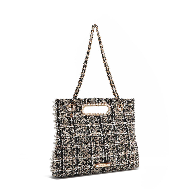 POCHETTE STILE TWEED (BEIGE)