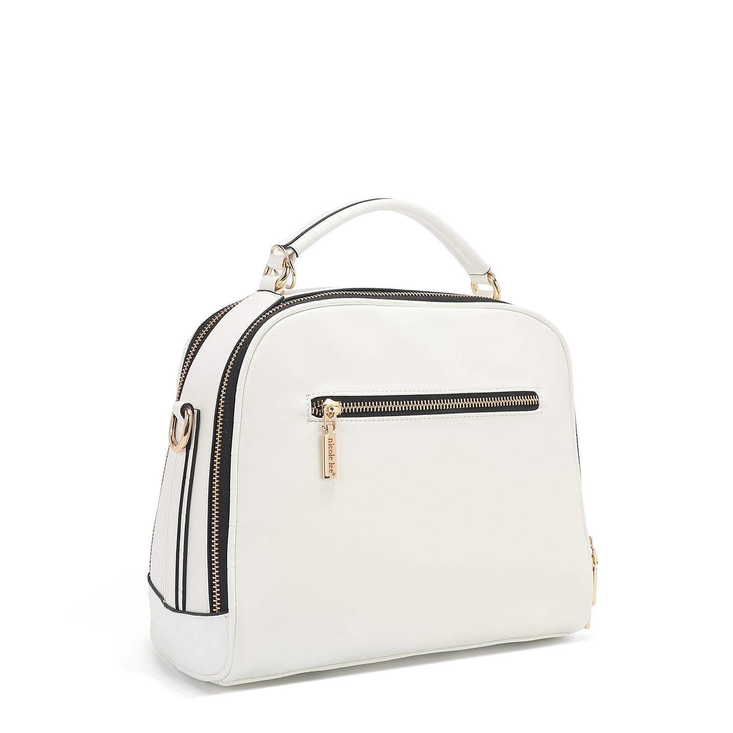 Calista -Handtasche mit oberen Griff (weiß)