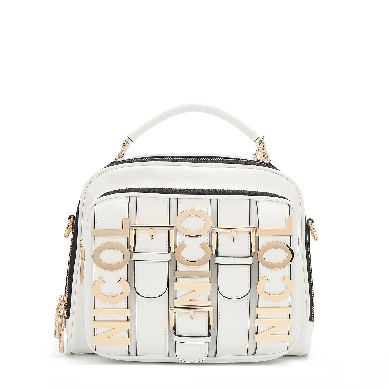 Calista -Handtasche mit oberen Griff (weiß)