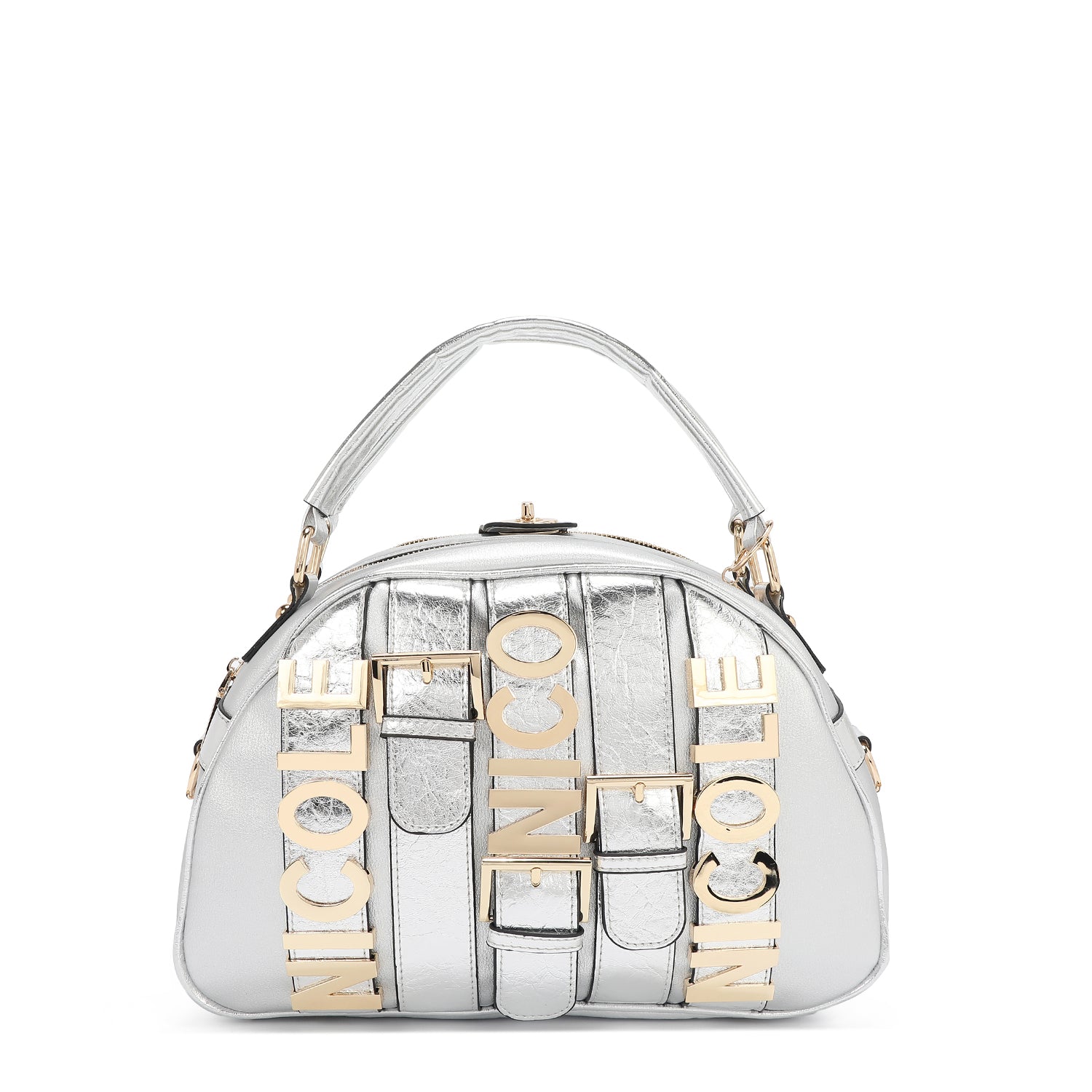 CALISTA SATCHEL DOMO (PLATEADO)